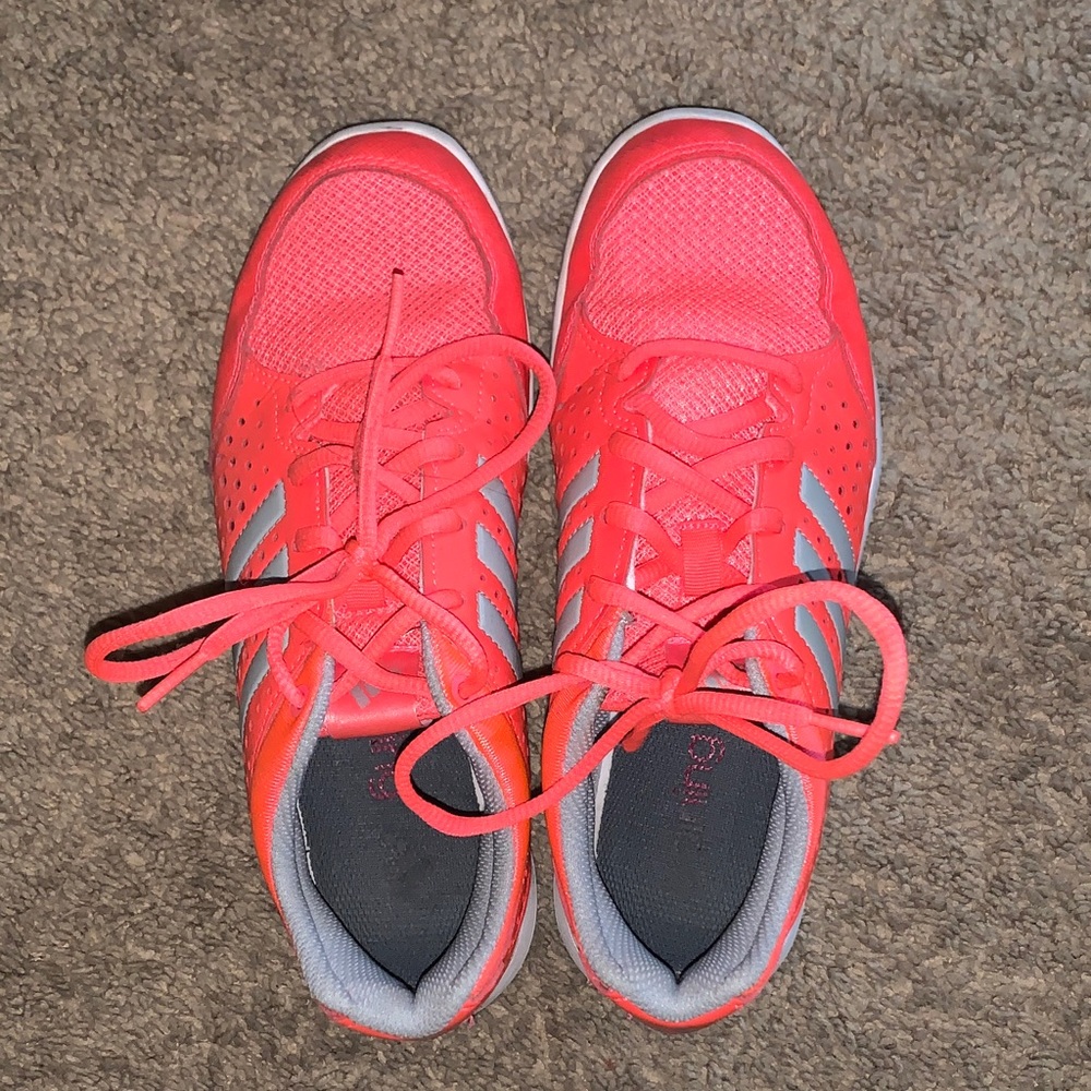 Adidas Women's Coral and Gray Athletic Shoes